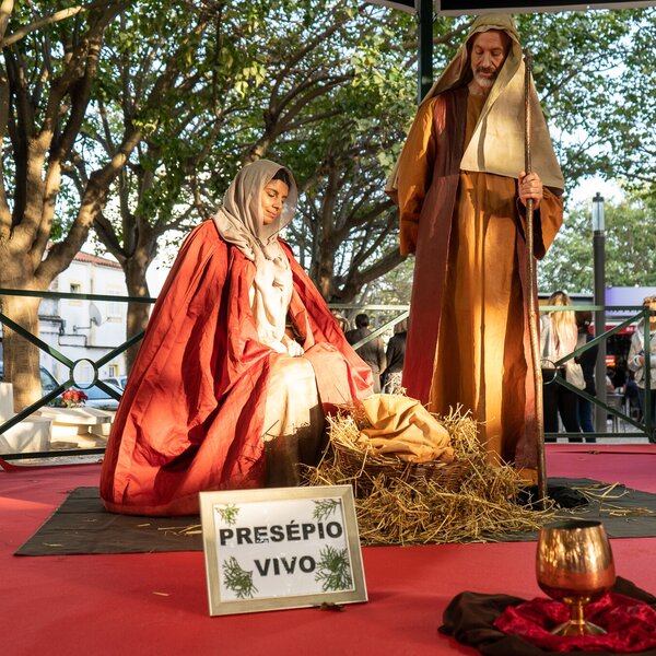 Estátuas Vivas no Natal