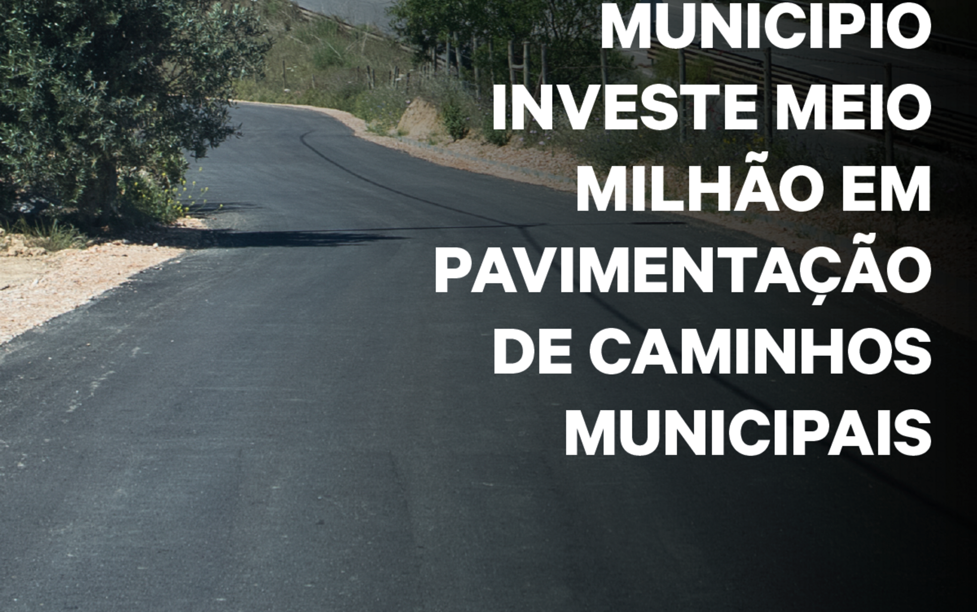 Município de Lagoa investe cerca de meio milhão em pavimentação de caminhos municipais