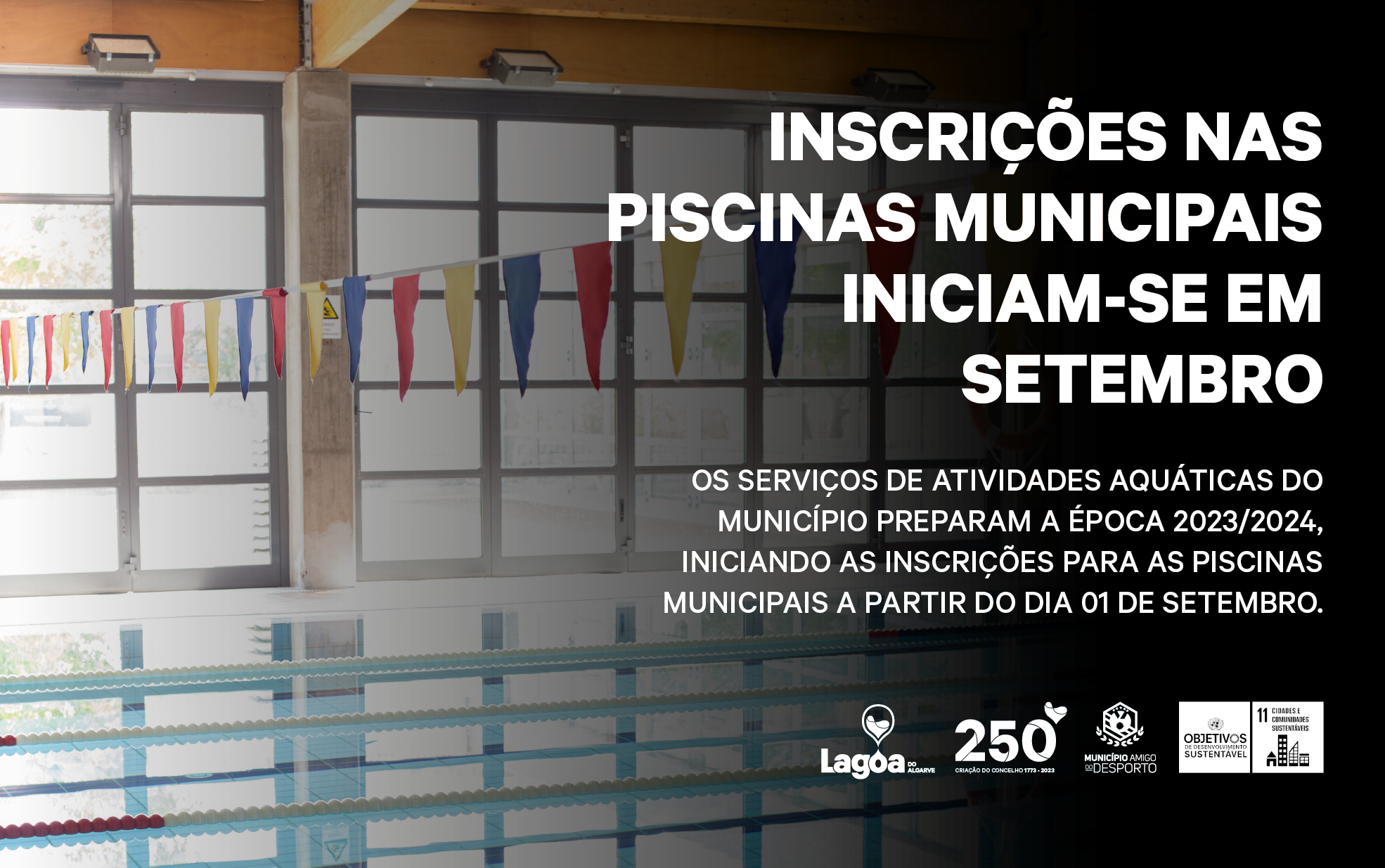 Inscrições nas Piscinas Municipais de Lagoa realizar-se-ão no início de setembro