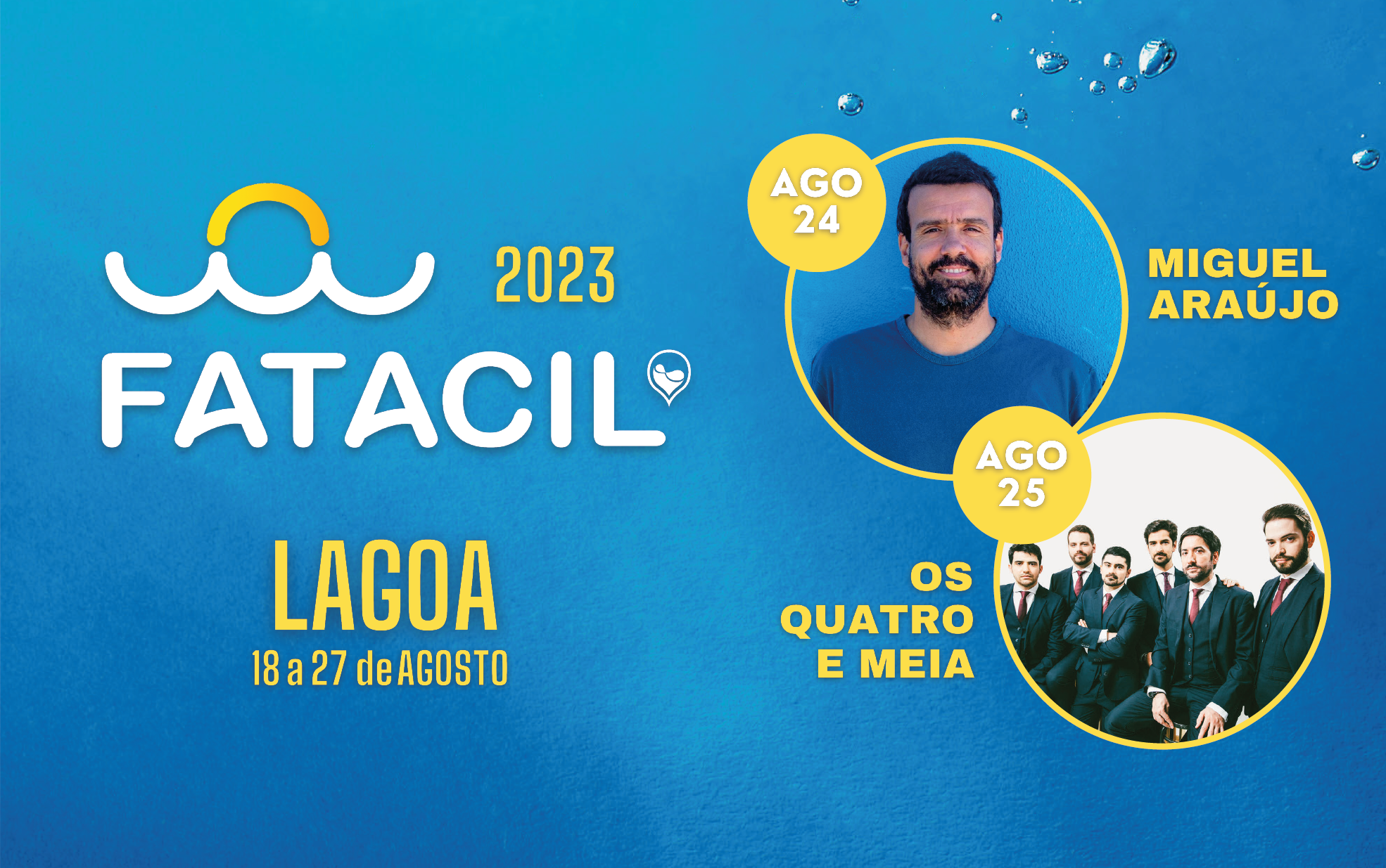 Miguel Araújo e Os Quatros e Meia atuam na 42ª Edição da FATACIL