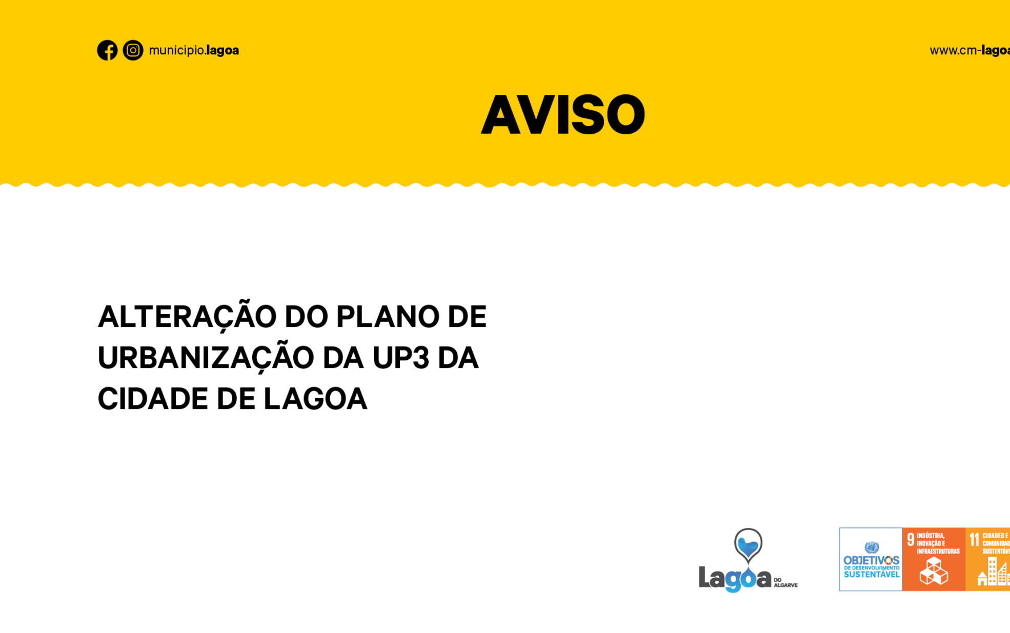 Alteração do Plano de Urbanização da UP3 da Cidade de Lagoa