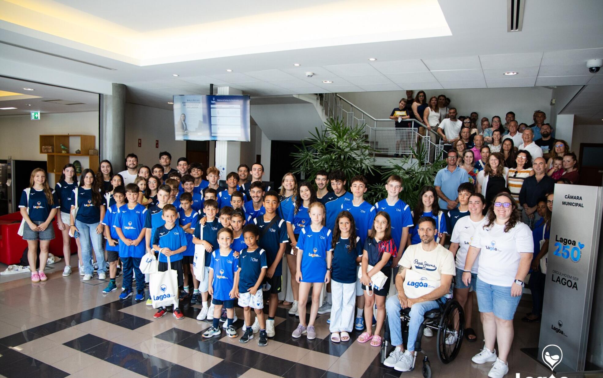 Presidente da Câmara Municipal de Lagoa recebe campeões nacionais da ACD CHE Lagoense