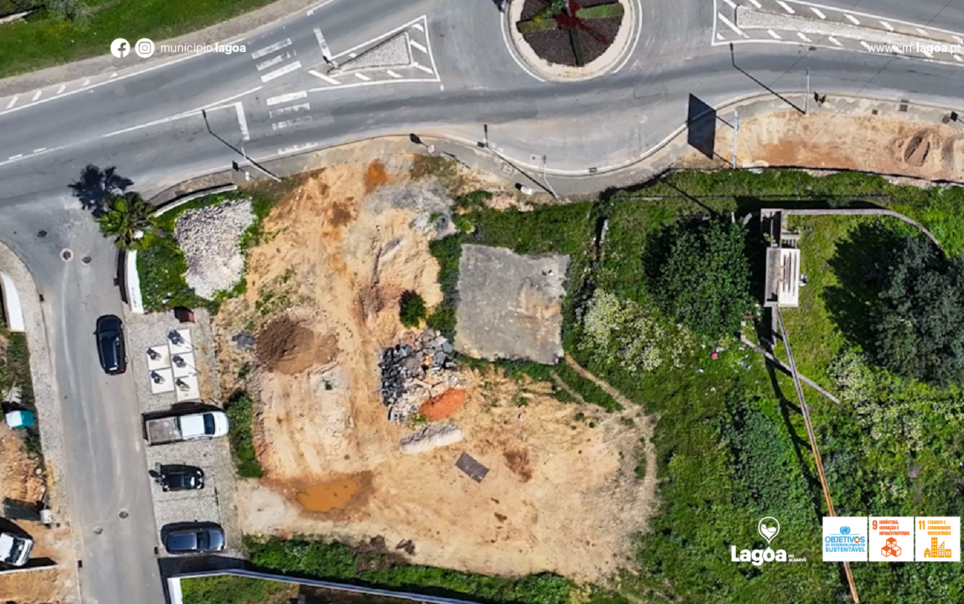 Município de Lagoa deu início à requalificação do Espaço da Nora, em Vale Talegas, Estômbar