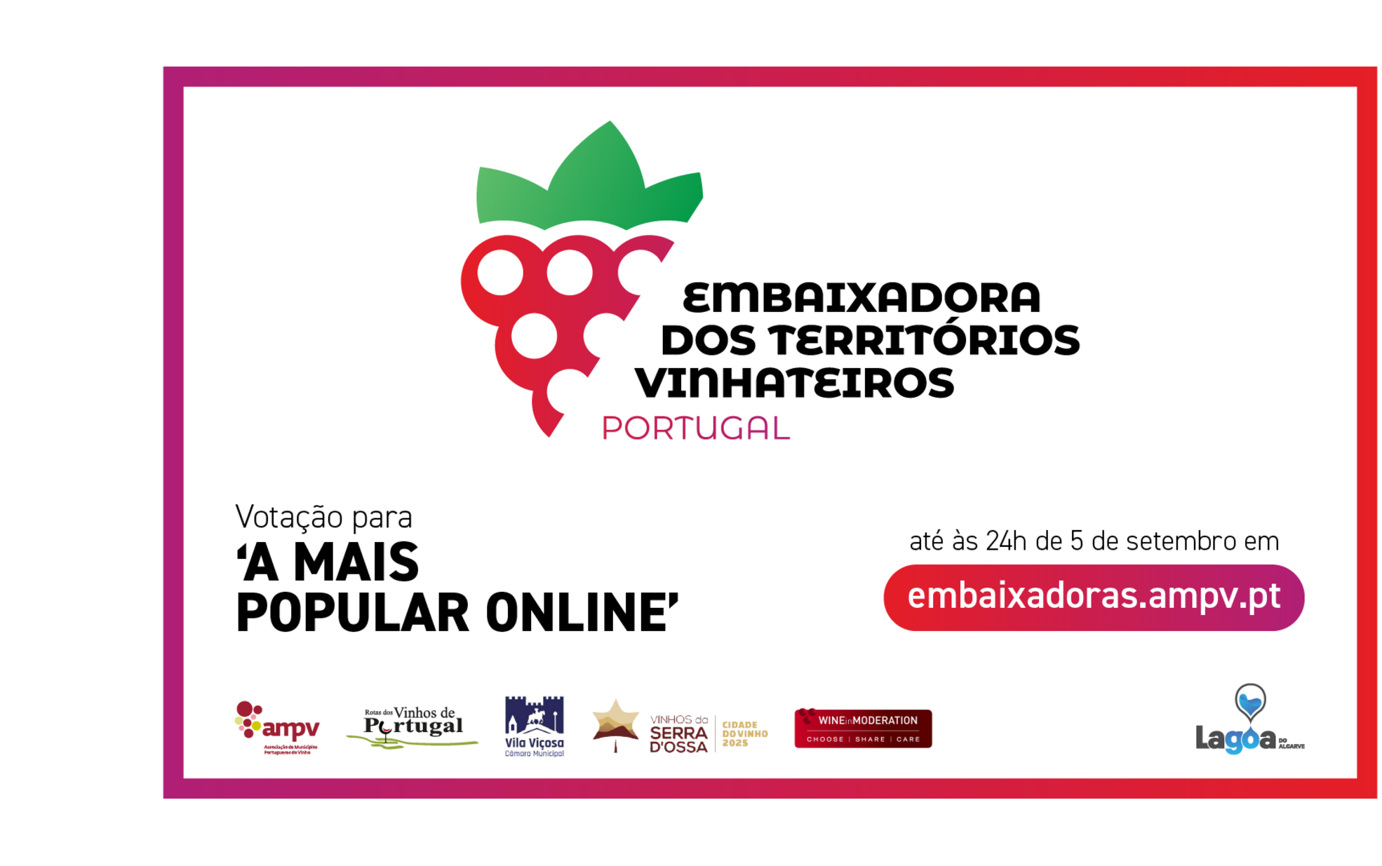 Embaixadora dos Territórios Vinhateiros de Portugal 2025 | A Mais Popular Online