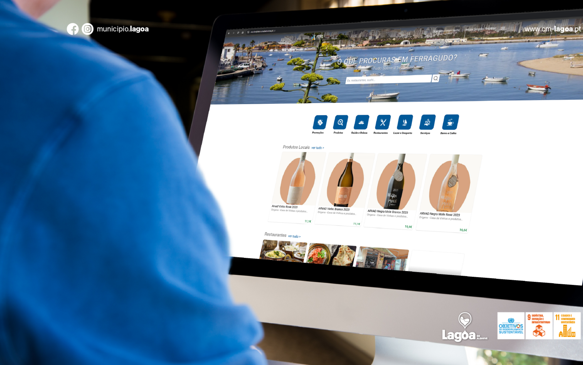 Município de Lagoa lidera digitalização do comércio local com lançamento do Marketplace de Ferragudo