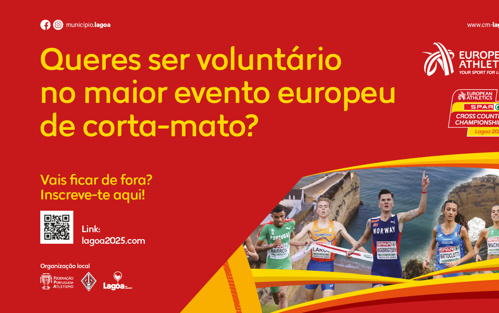 Inscrição para Voluntário | Campeonato da Europa de Corta-Mato