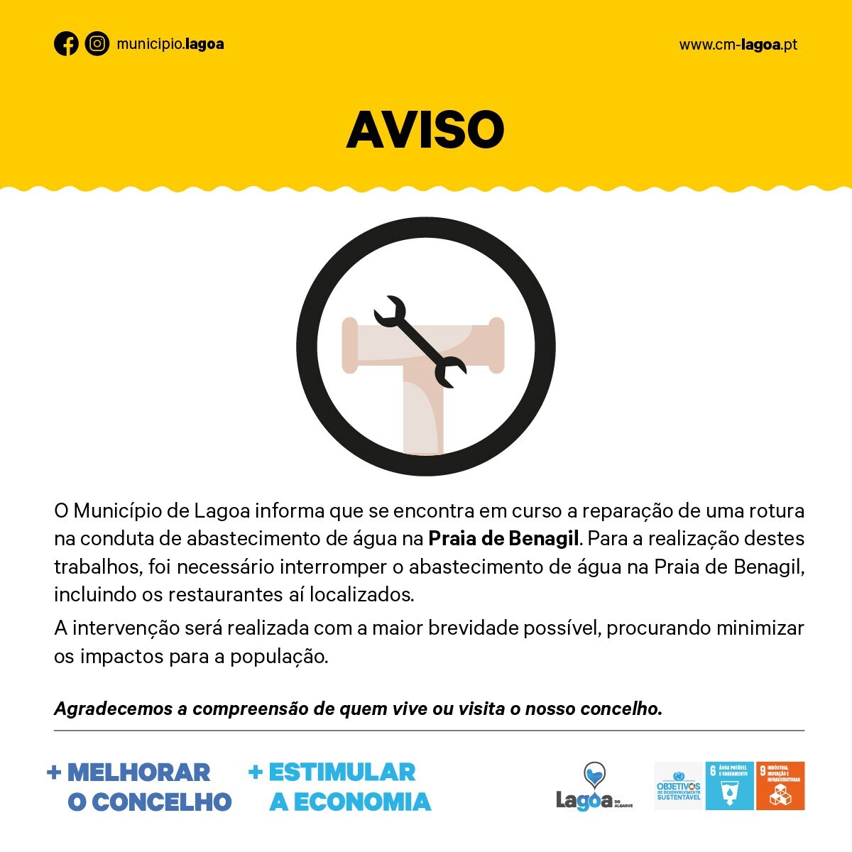 Interrupção Temporária do Abastecimento de Água