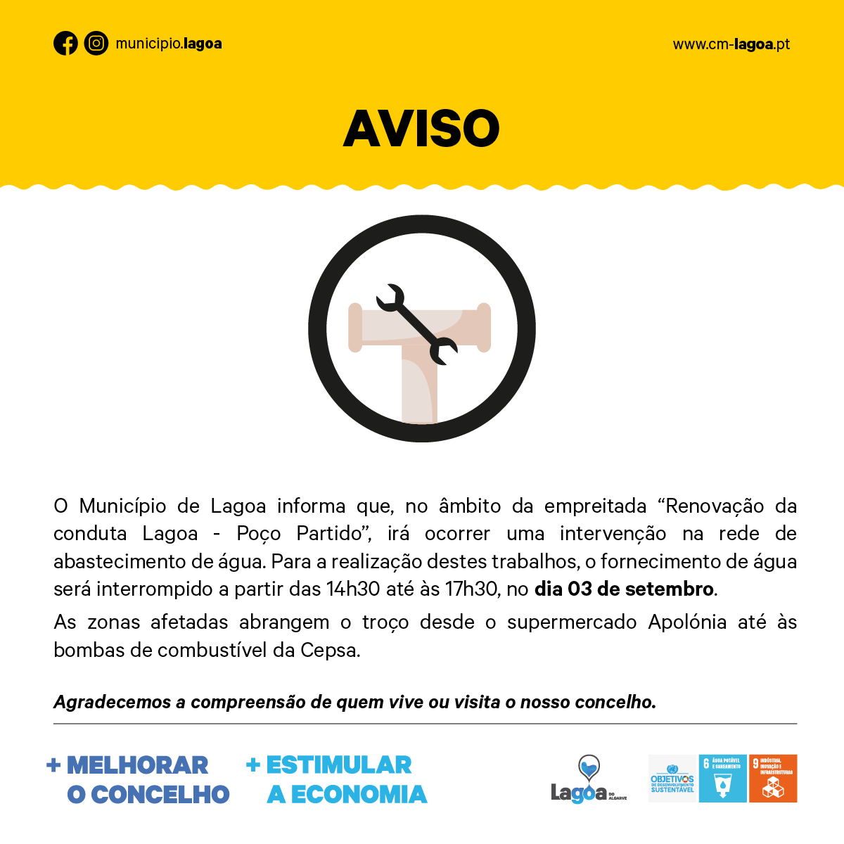 Interrupção Temporária do Abastecimento de Água