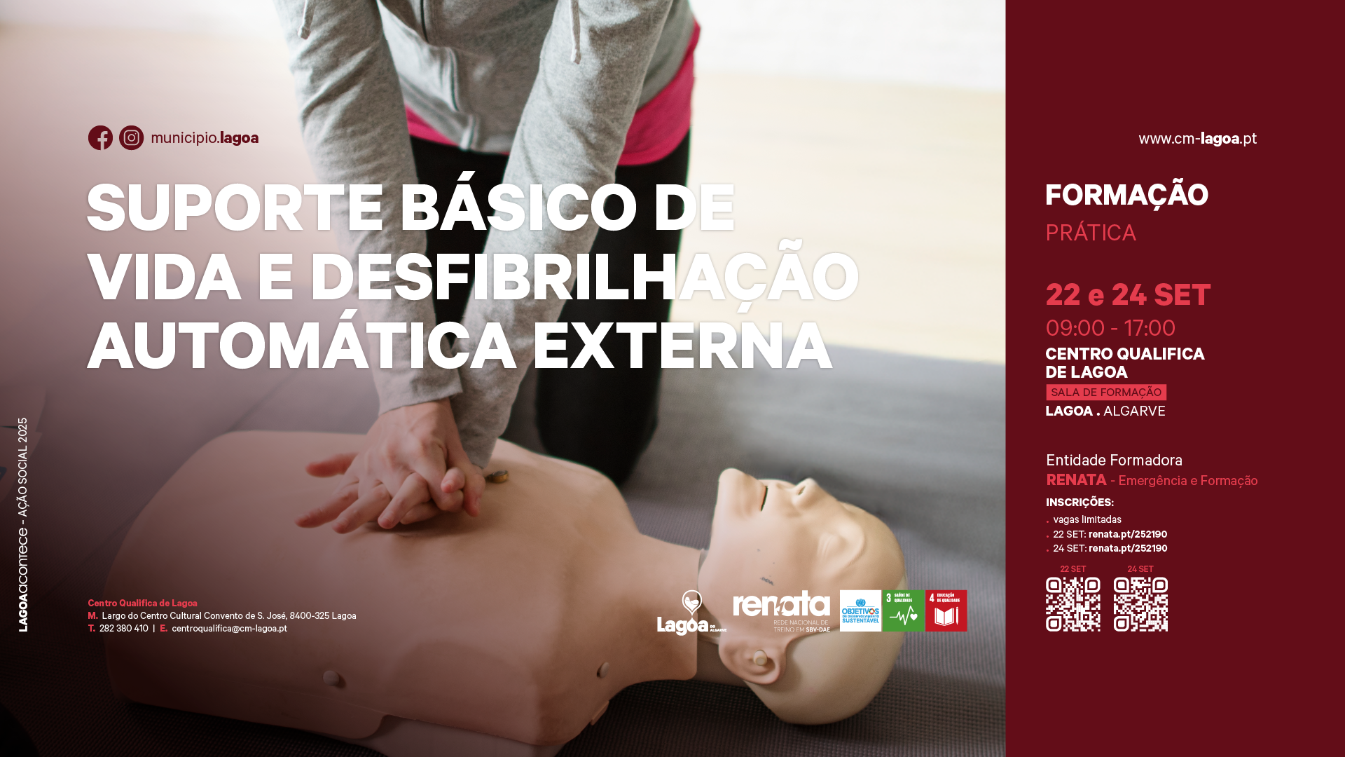 Formação em Suporte Básico de Vida e Desfibrilhação Automática Externa (DAE)