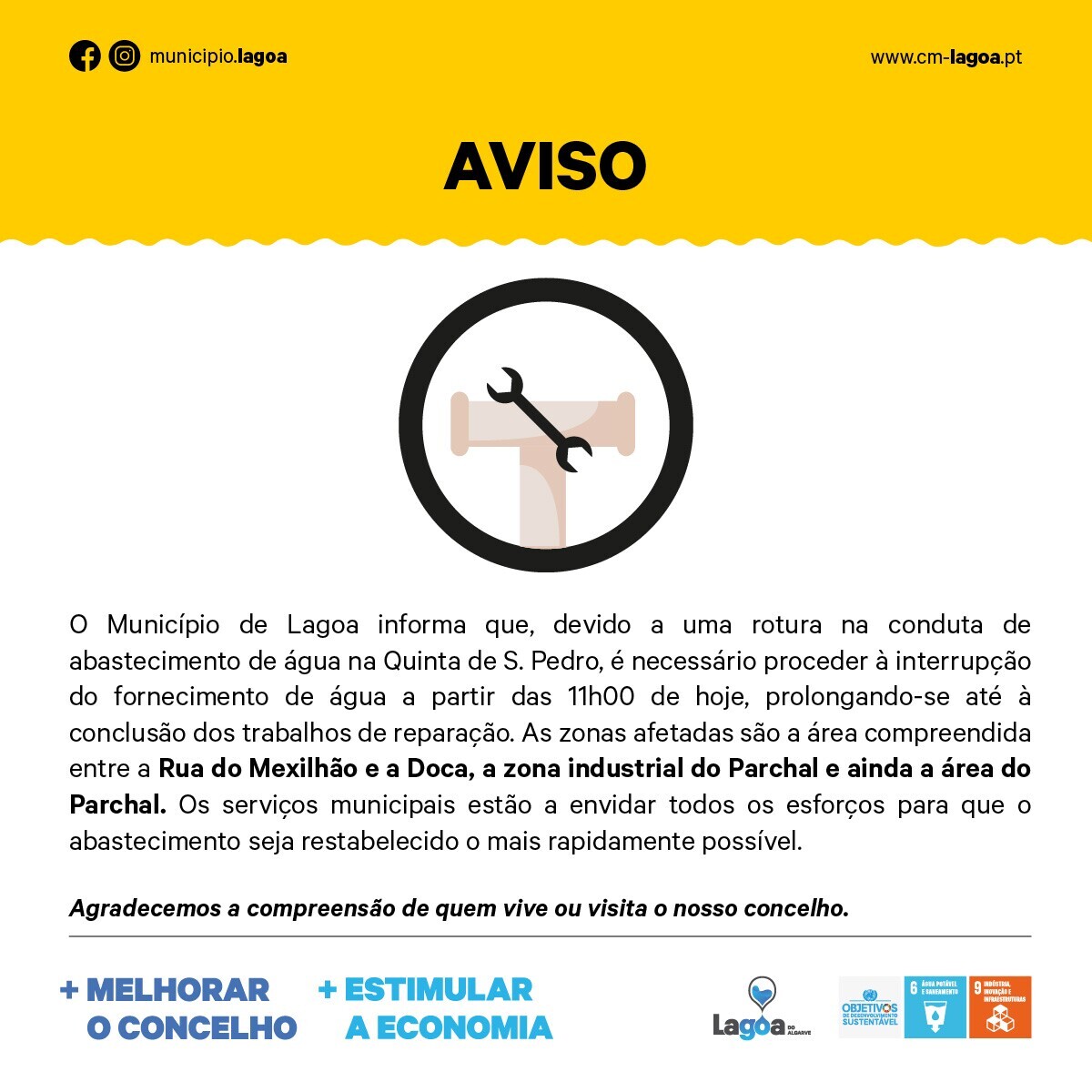 Interrupção Temporária do Abastecimento de Água