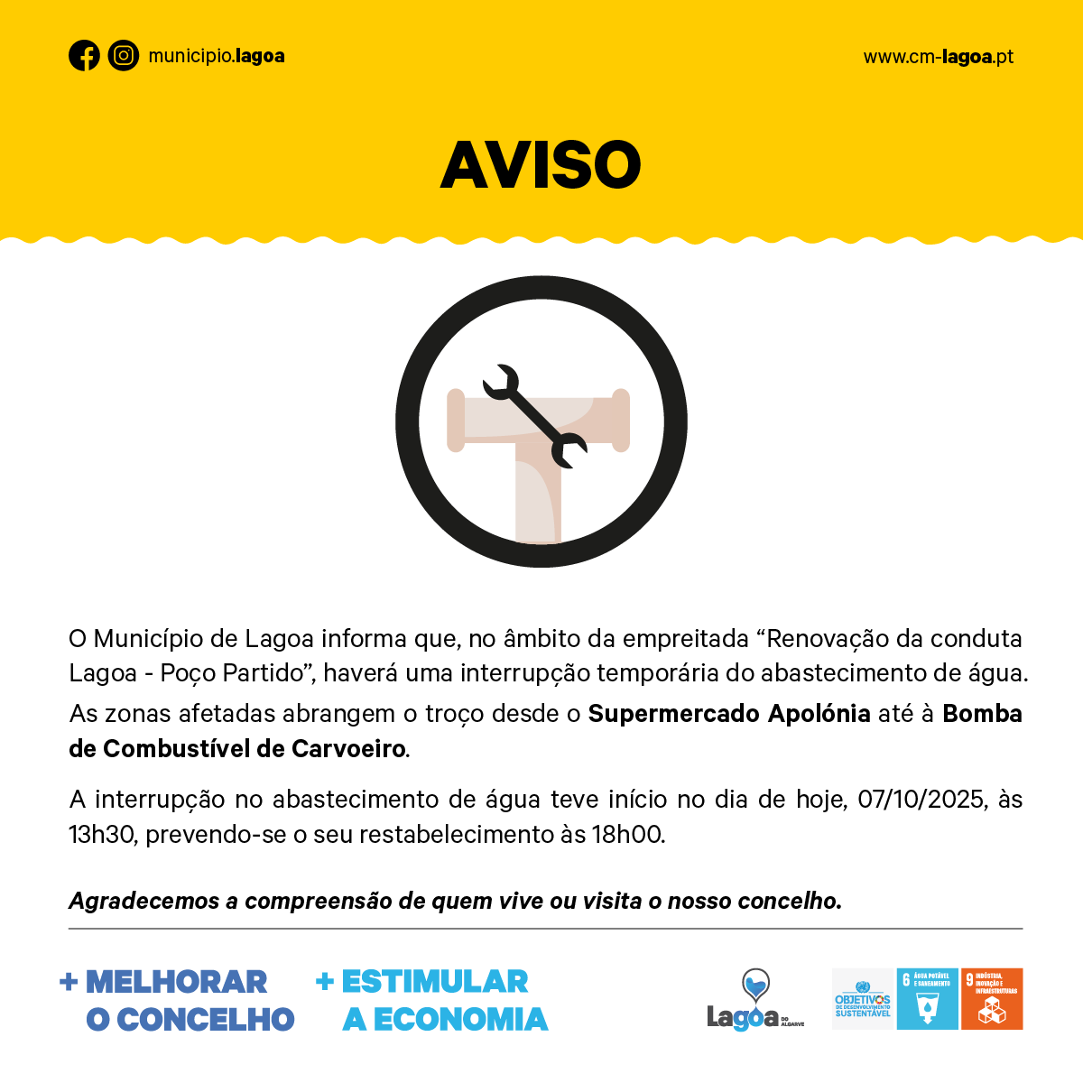 Renovação da conduta Lagoa - Poço Partido