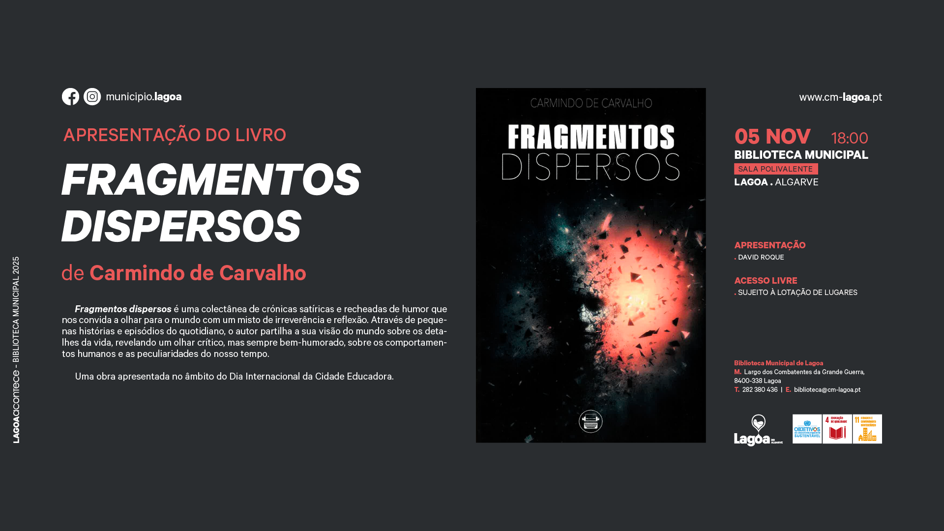 Apresentação Pública do Livro | Fragmentos Dispersos