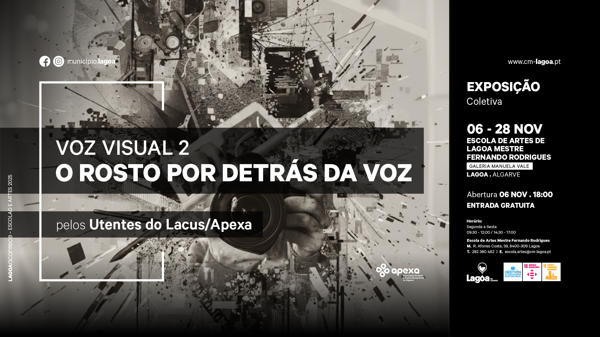 𝗩𝗼𝘇 𝗩𝗶𝘀𝘂𝗮𝗹 𝟮 – 𝗢 𝗿𝗼𝘀𝘁𝗼 𝗽𝗼𝗿 𝗱𝗲𝘁𝗿𝗮́𝘀 𝗱𝗮 𝘃𝗼𝘇 | Exposição Aberta
