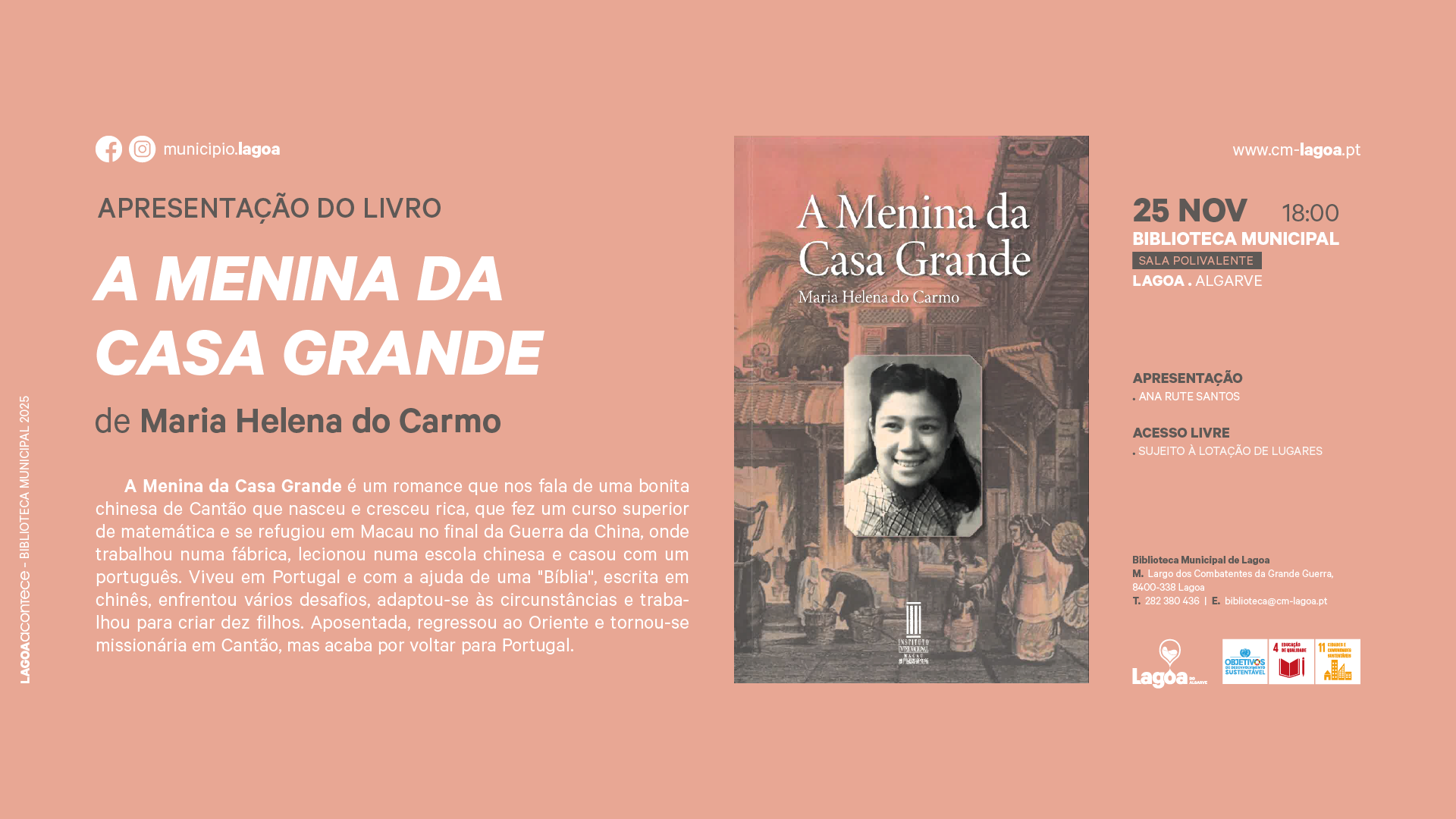 Apresentação pública da obra “A Menina da Casa Grande