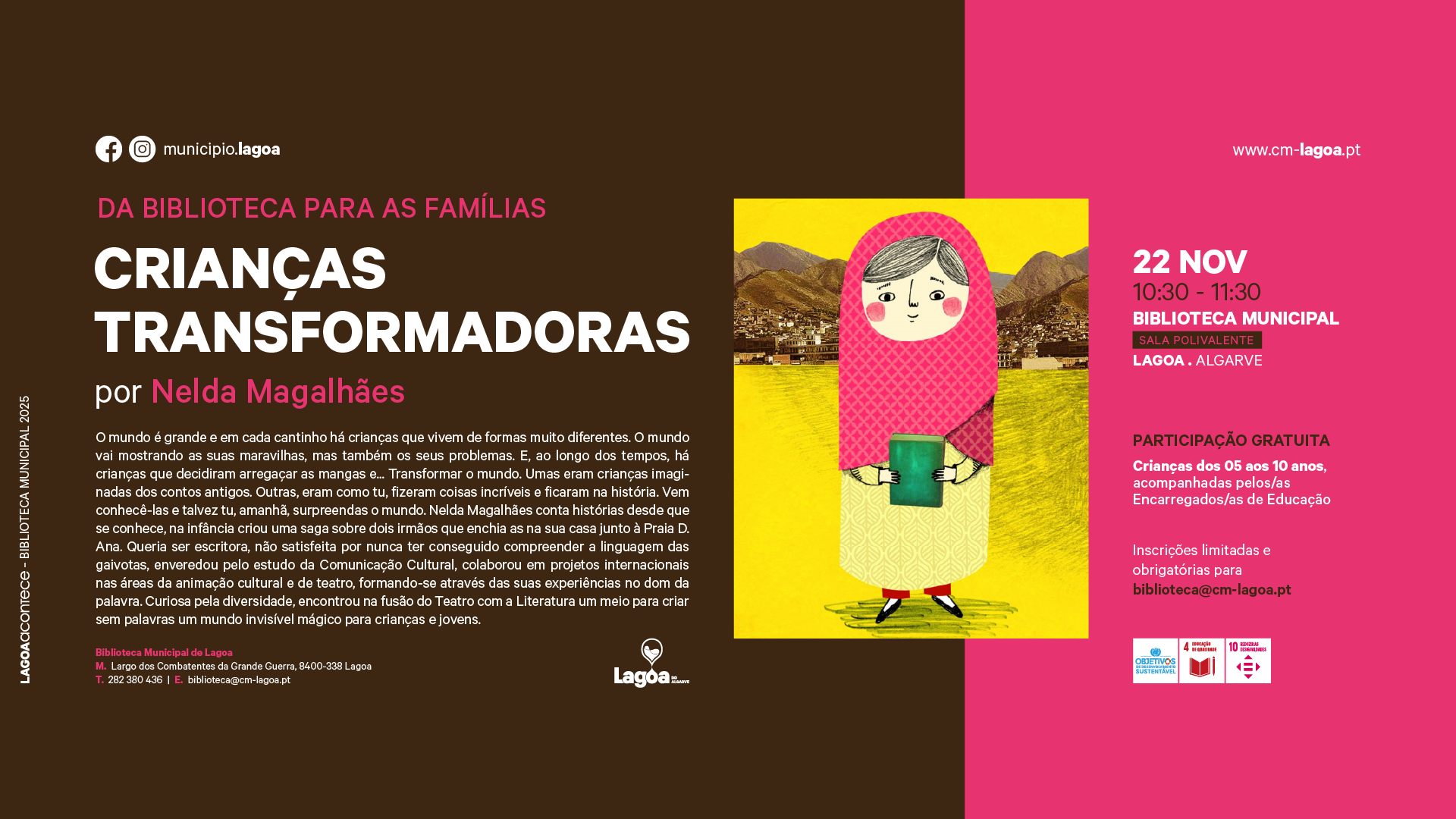 Da Biblioteca para as Famílias - “Crianças Transformadoras” com Nelda Magalhães