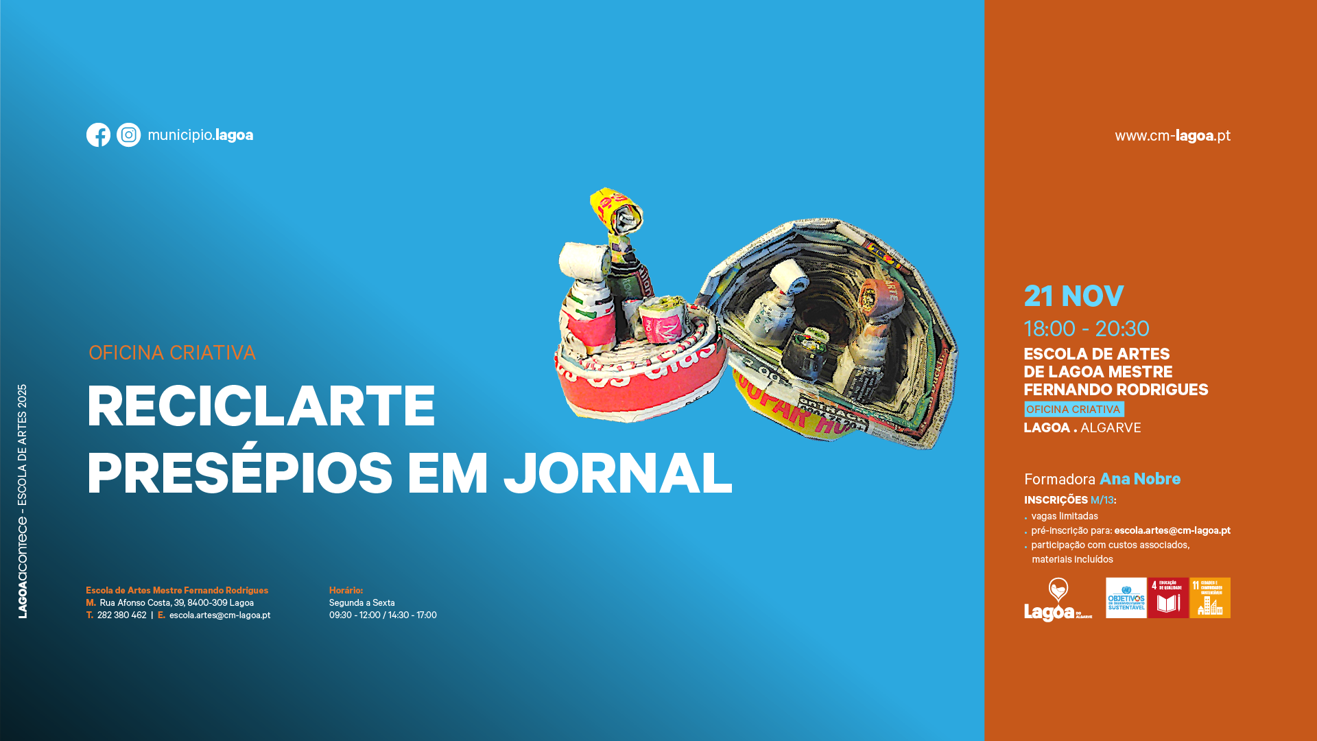 Oficina Criativa: "ReciclArte – Presépios em Jornal