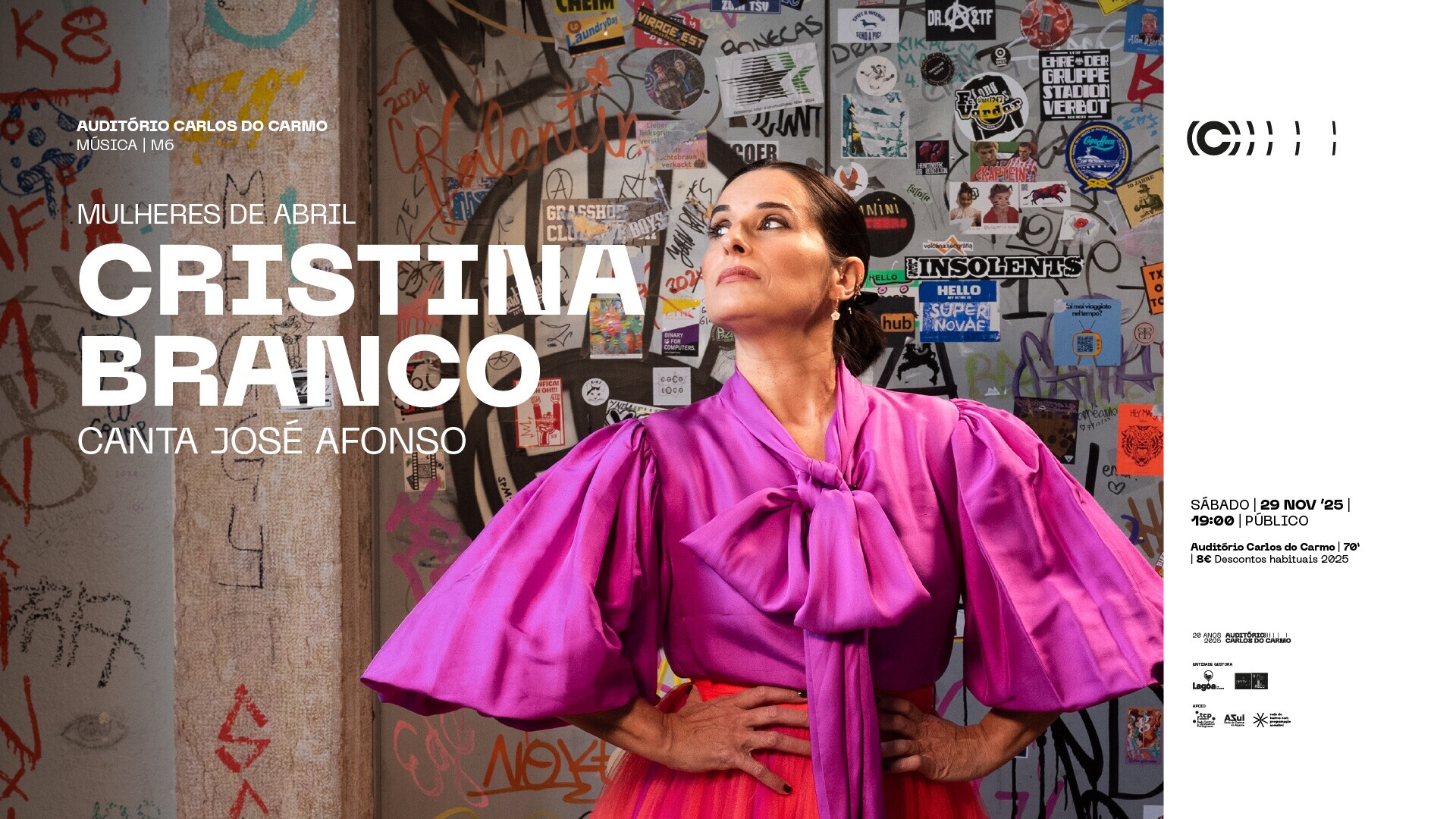 Espetáculo “Mulheres de Abril” – Cristina Branco canta José Afonso