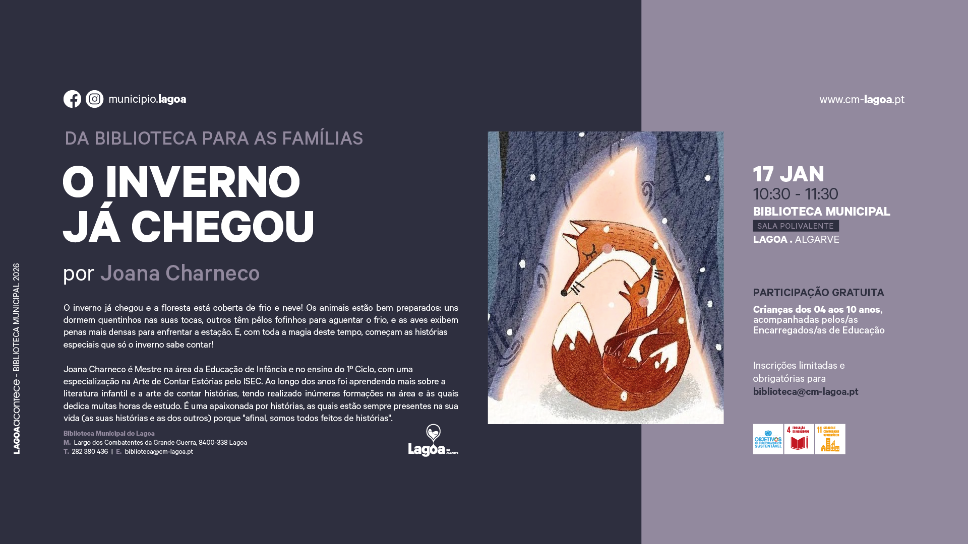 O inverno já chegou    "Da Biblioteca para as Famílias"