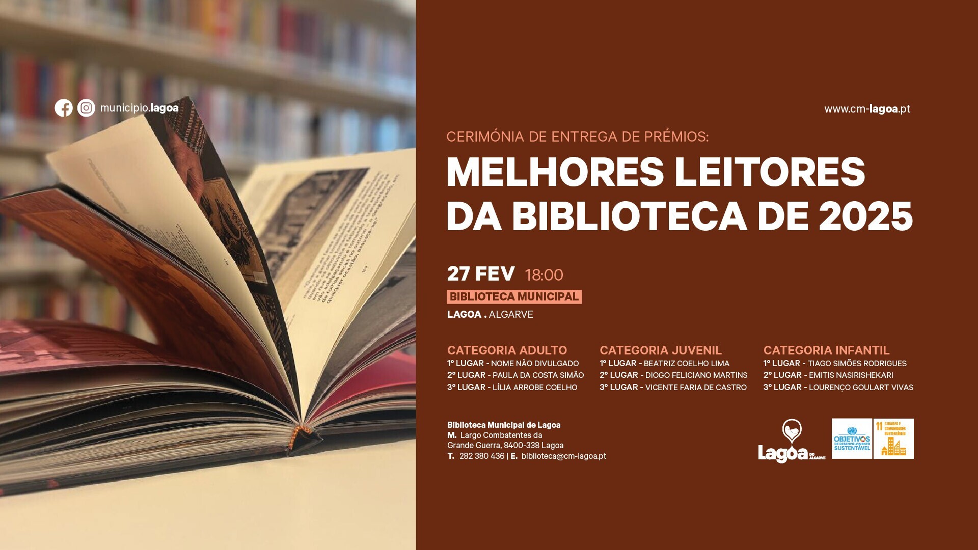 Melhores Leitores da Biblioteca de 2025