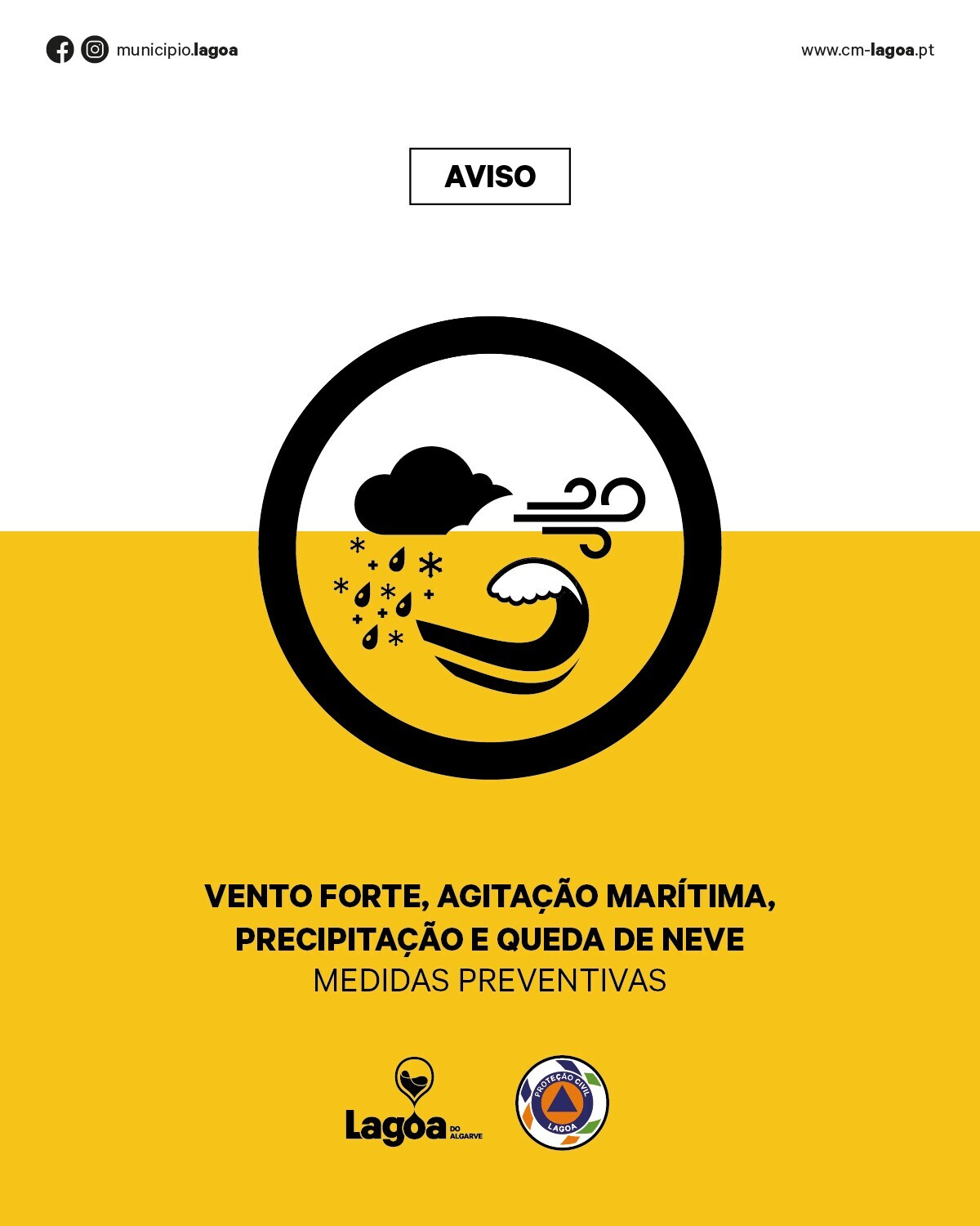 Condições Meteorológicas Adversas | Precipitação, Vento Forte, Agitação Marítima e Queda de Neve