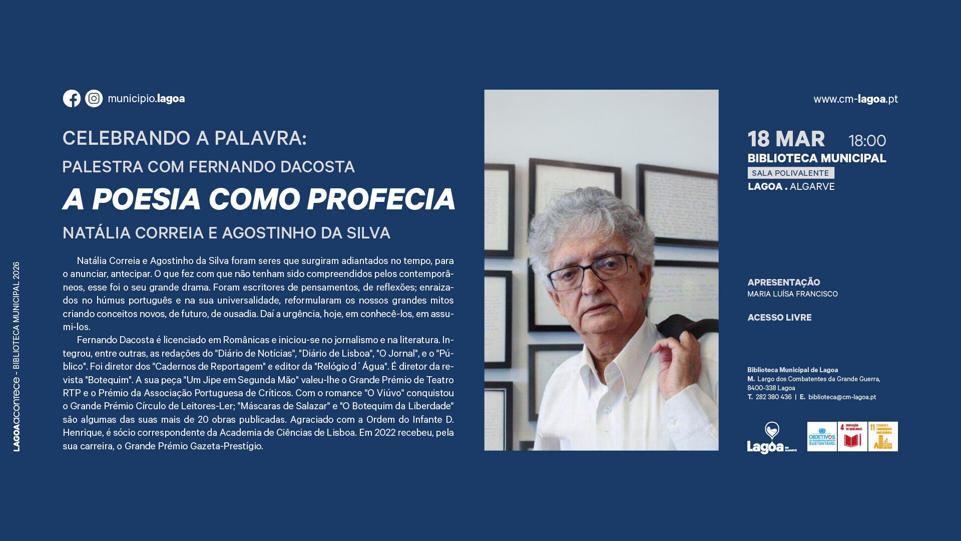 Celebrando a Palavra: Palestra com Fernando Dacosta