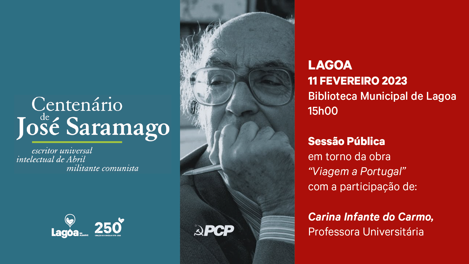 Conferência em torno da obra "Viagem a Portugal" de José Saramago 