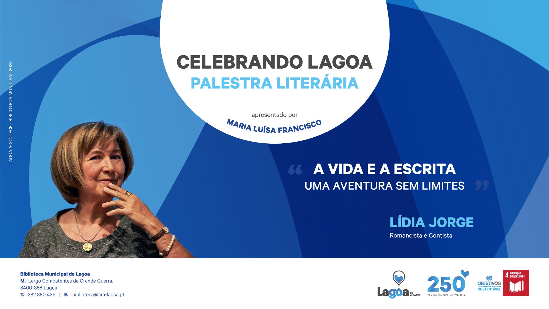 Palestra Literária | "Celebrando Lagoa" | "A Vida e a Escrita Uma Aventura Sem Limites"
