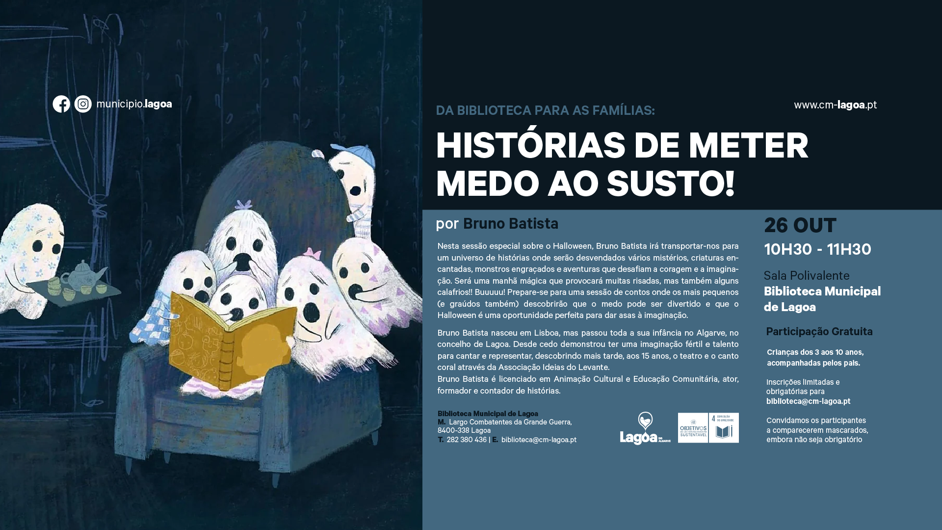 Da Biblioteca para as Famílias: "Histórias de meter medo ao susto!"