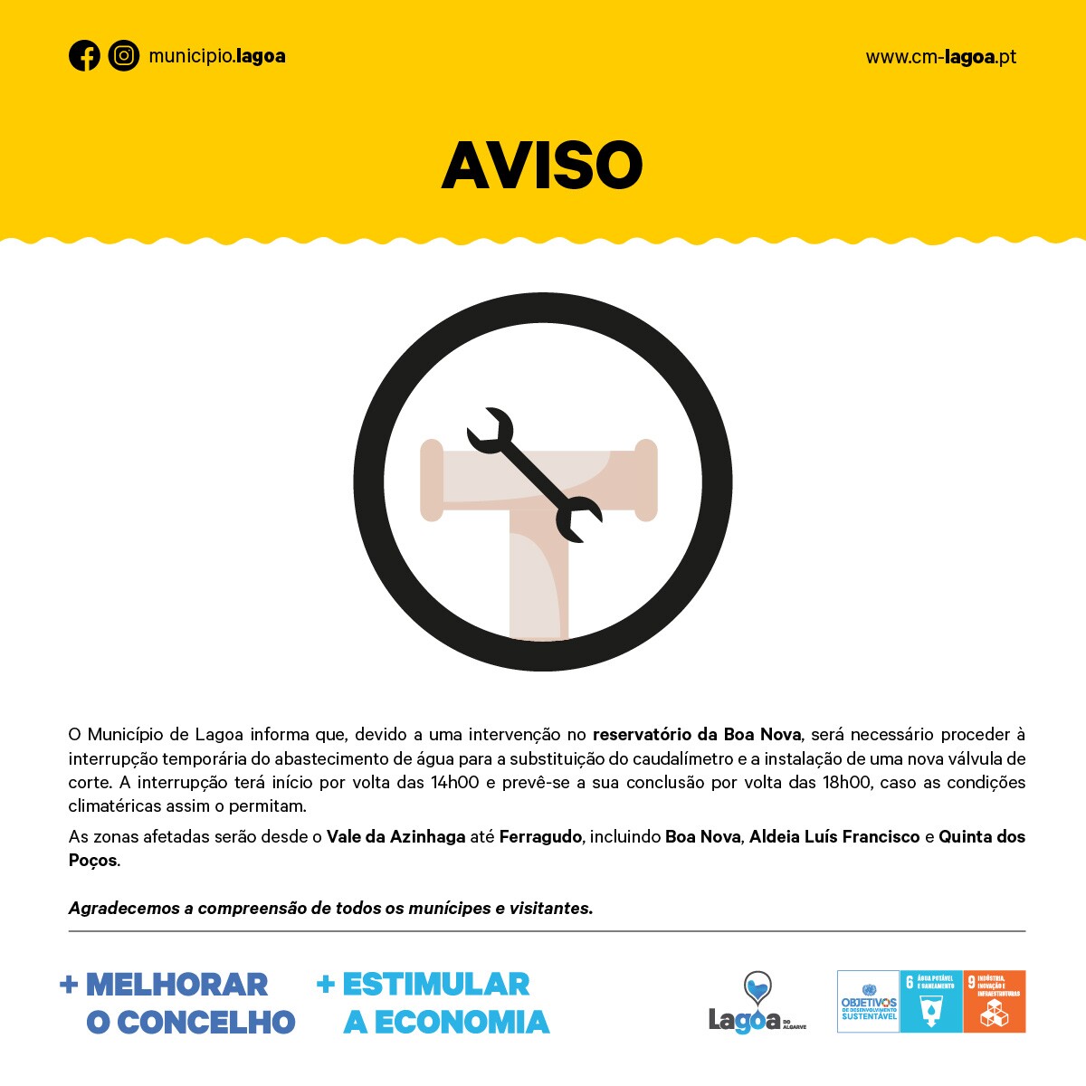 Interrupção Temporária do Abastecimento de Água