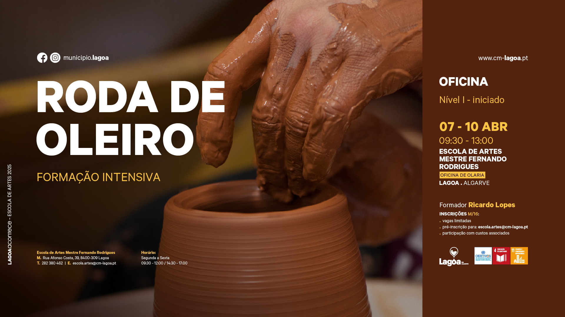 Oficina de Roda de Oleiro - Formação Intensiva