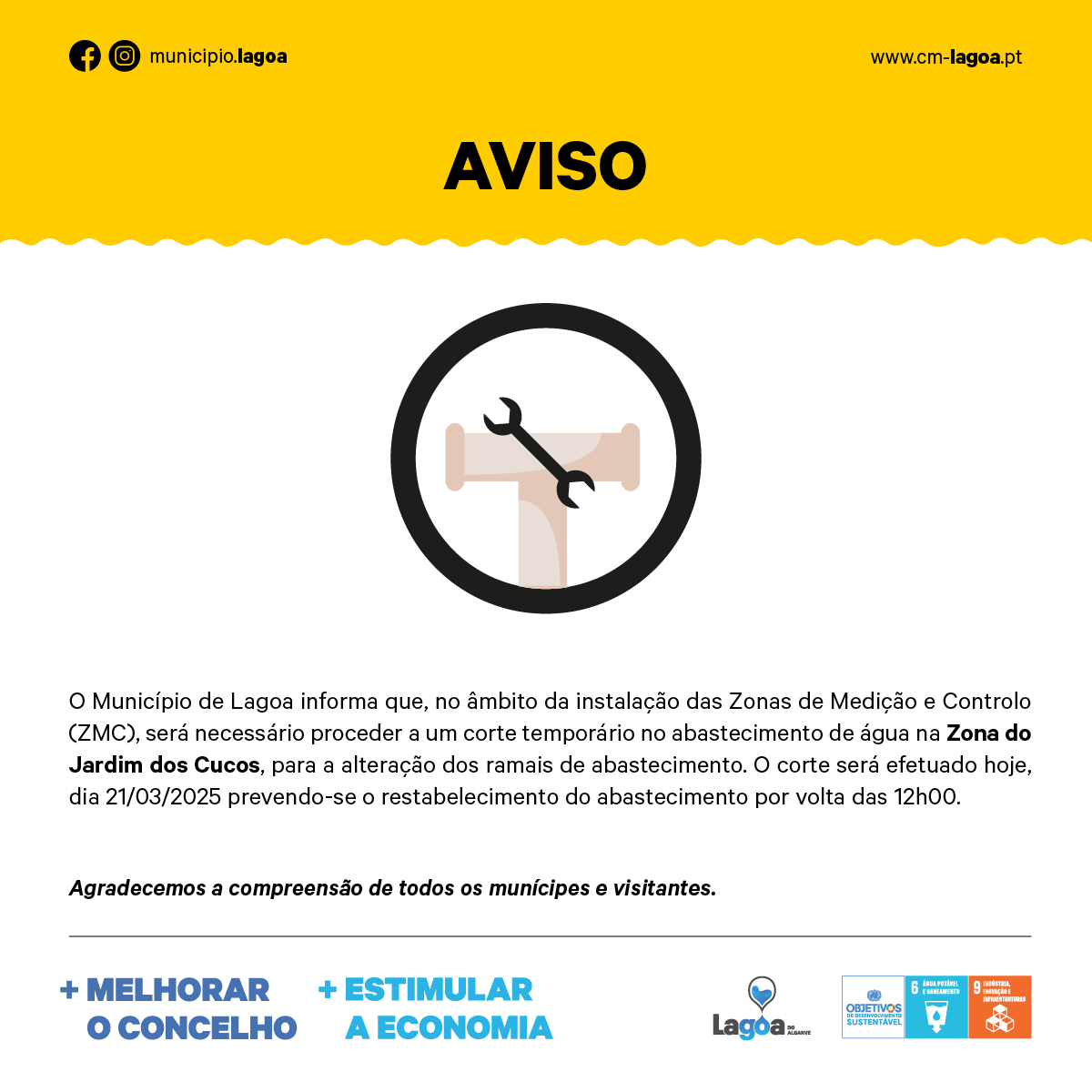 Interrupção Temporária do Abastecimento de Água