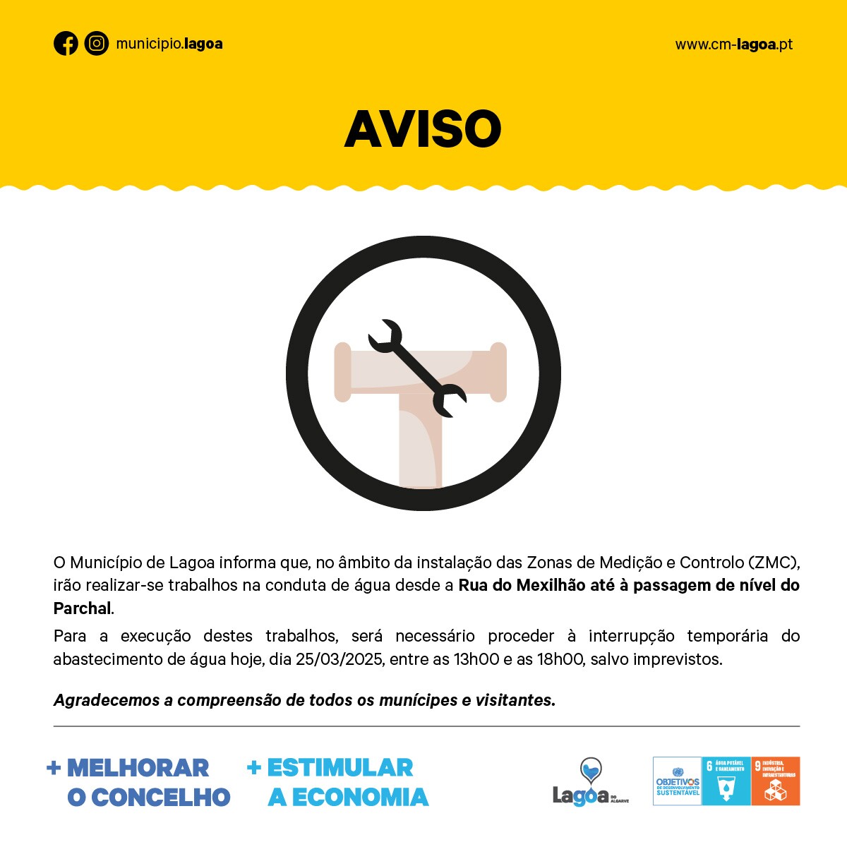 Interrupção Temporária do Abastecimento de Água