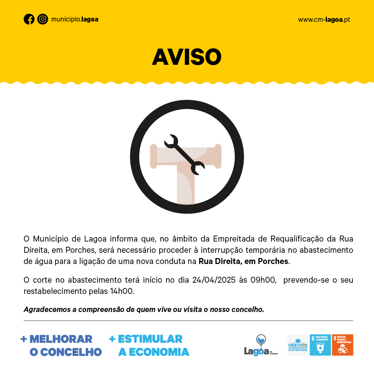 Interrupção Temporária do Abastecimento de Água