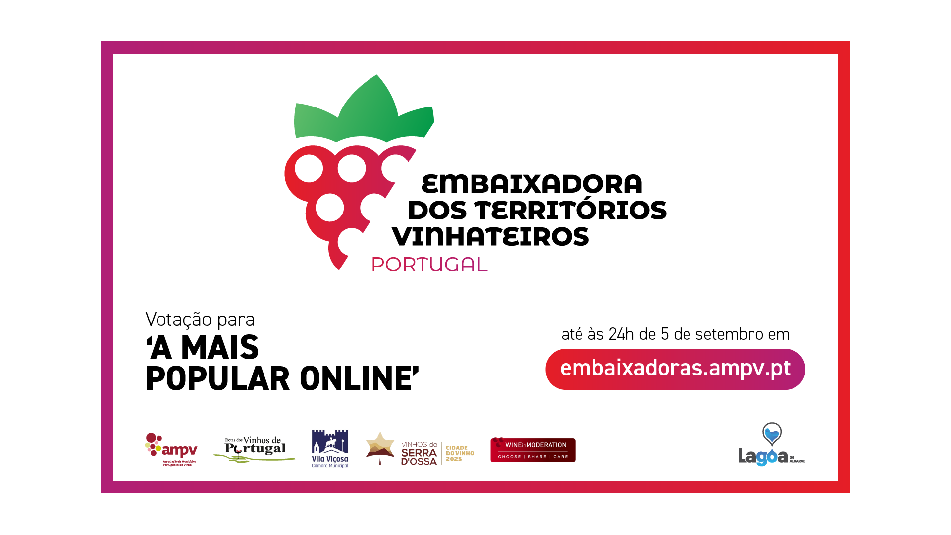 Embaixadora dos Territórios Vinhateiros de Portugal 2025 | A Mais Popular Online