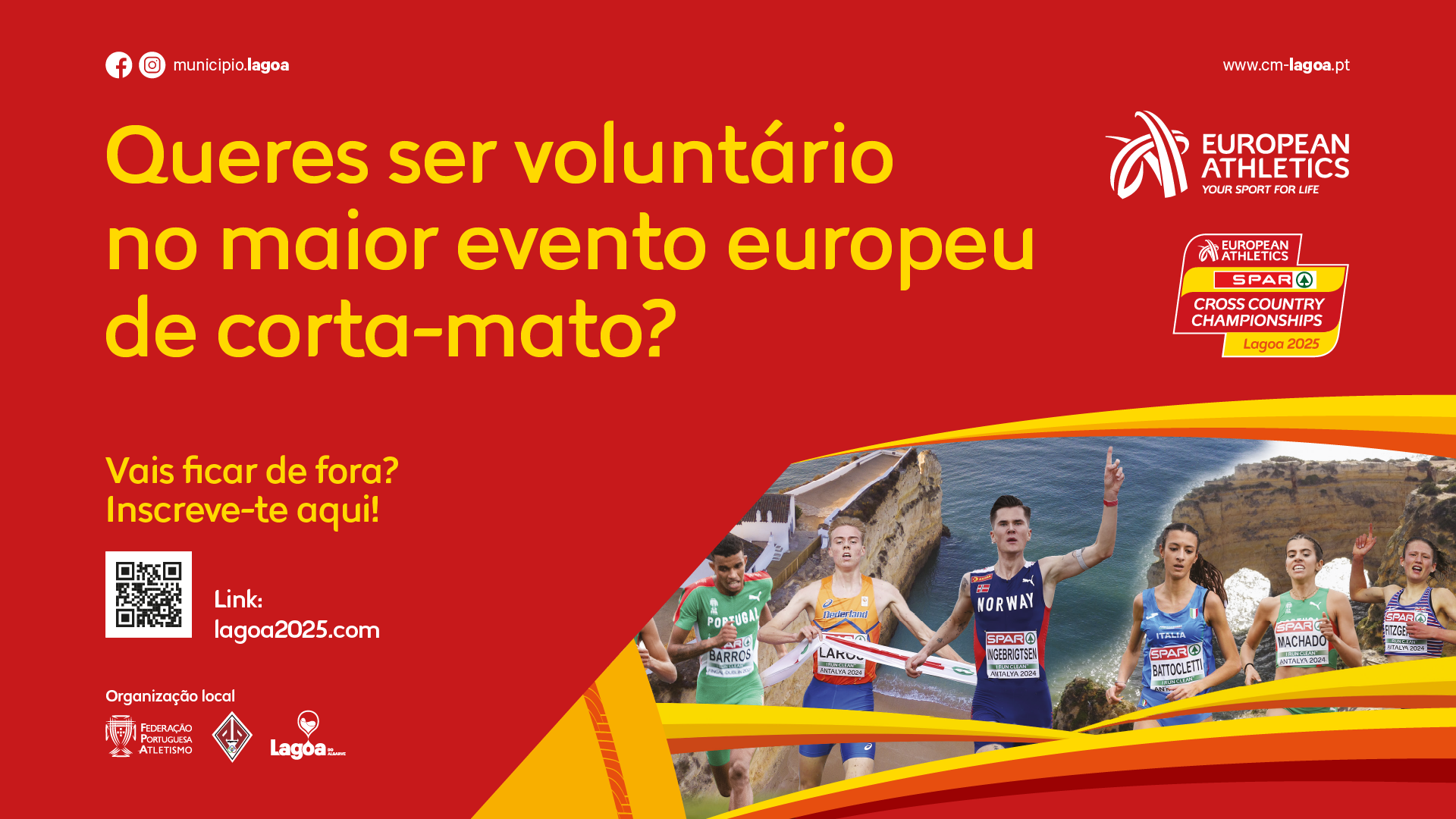 Inscrição para Voluntário | Campeonato da Europa de Corta-Mato